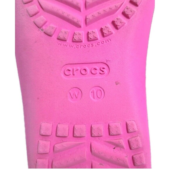 Crocs Kadee II Women's 10 Strappy Slip On Sandals Electric Pink Beach Pool - Picture 8 of 9